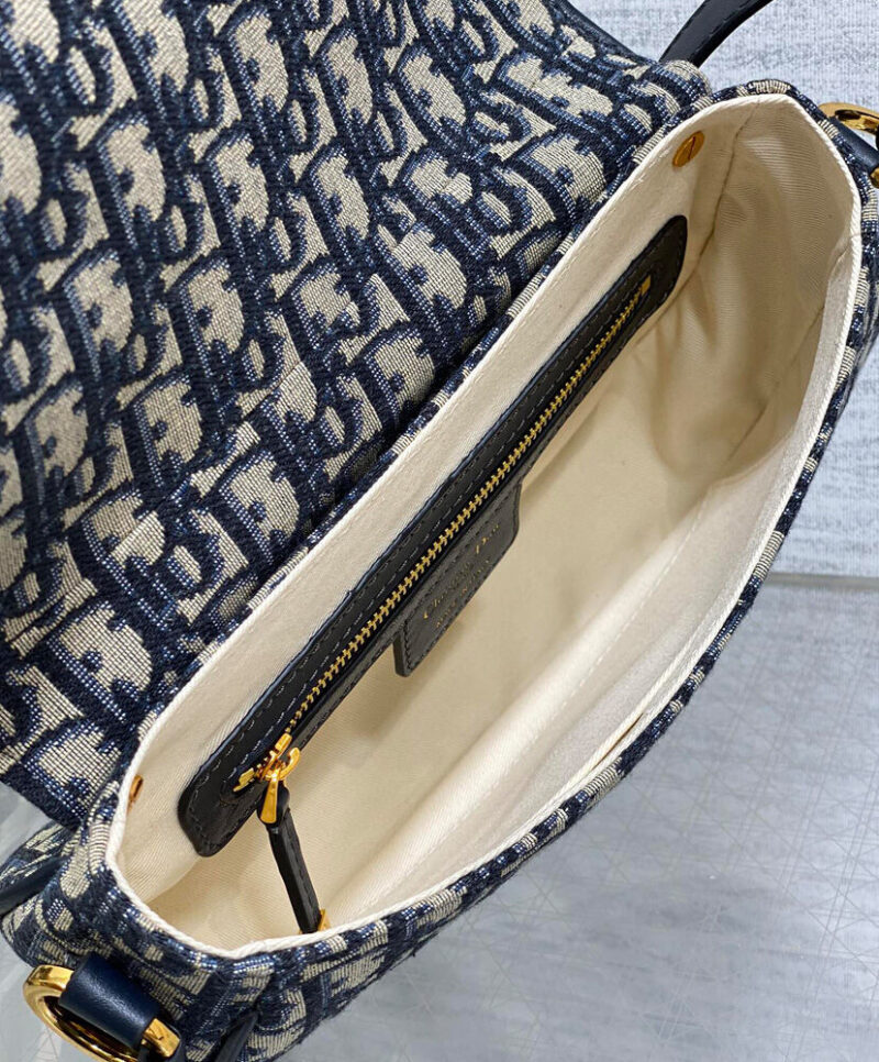 Christian Dior Small CD Besace Bag Dark Blue